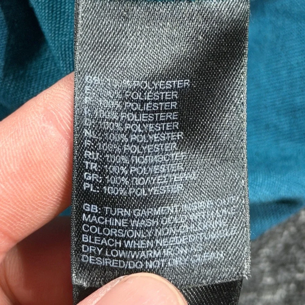 The North‎ Face FlashDry Teal Blue Performance T-Shirt Mens Medium Short Sleeve